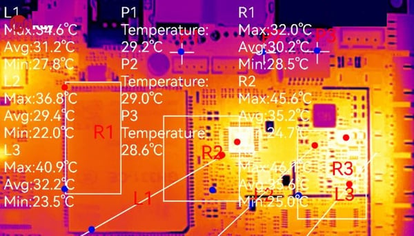 熱影像儀PCBA的點、框分析功能