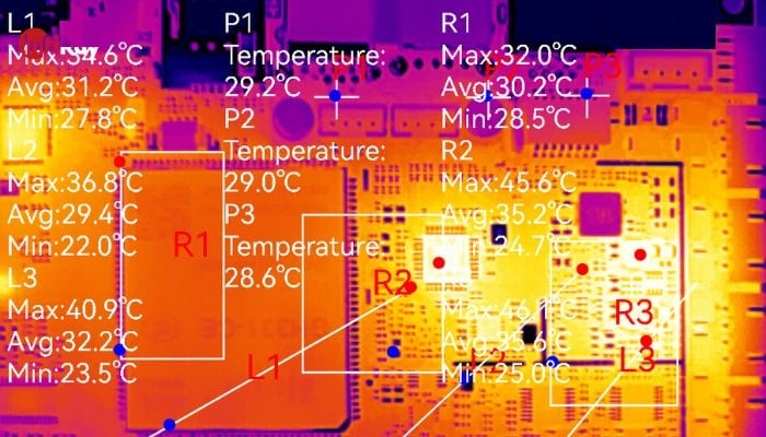 熱影像儀PCBA的點、框分析功能