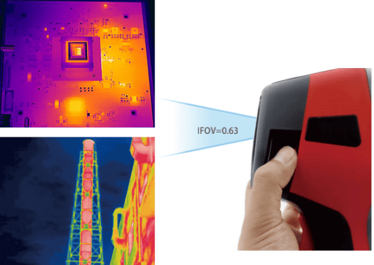 手持式手持測溫熱像儀(熱成像)，特別適用於電力設備巡檢、電子電路設計、HVAC、生產線、石油化學工業、太陽能光電設備、車用電池等領域的量測與分析。以非破壞性檢查最佳夥伴。